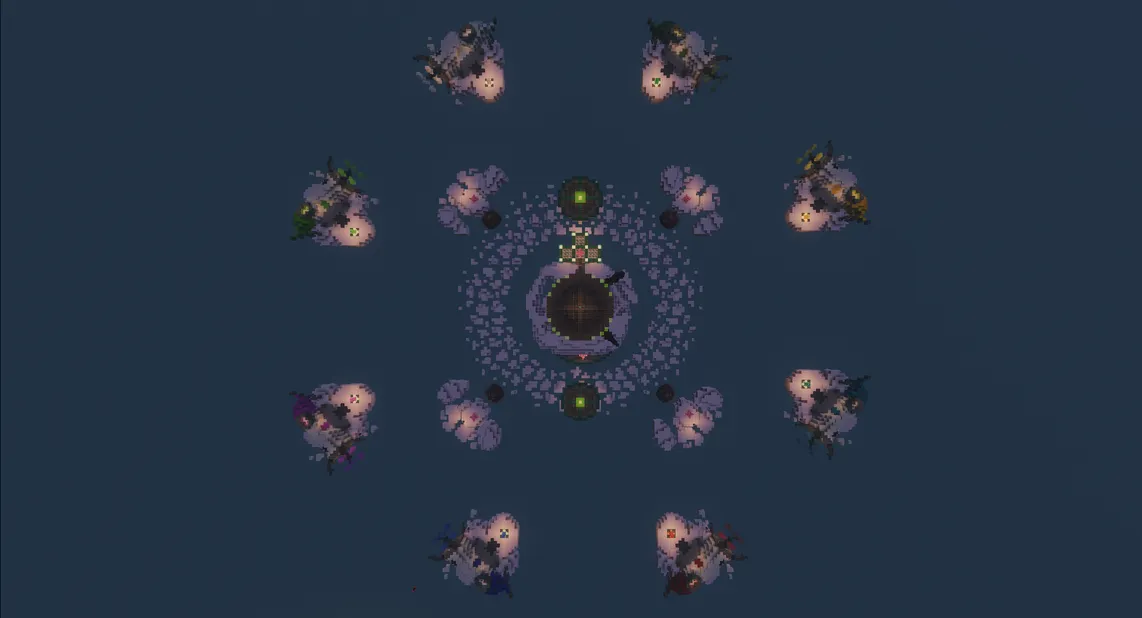 Top-down layout of the asteroid map